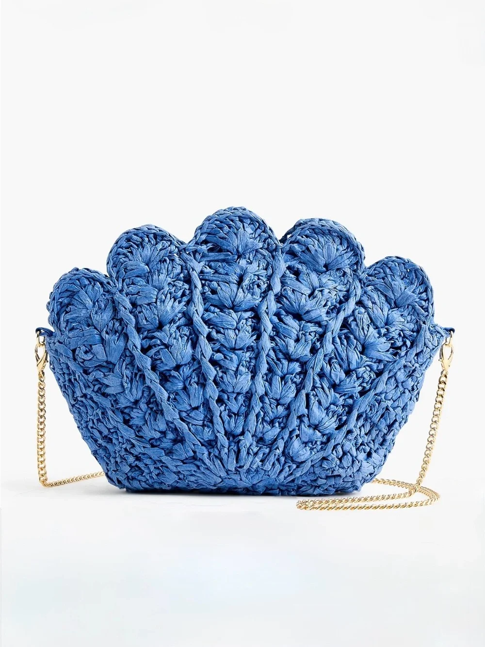 J. Crew Factory Woven Shell Clutch in Santorini. Brand new!
